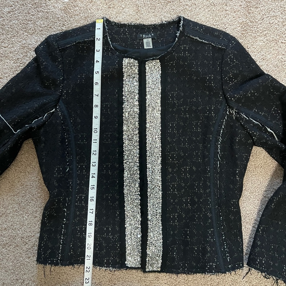 2b Rych Embellished Distressed Lace Jacket - Picture 7 of 12